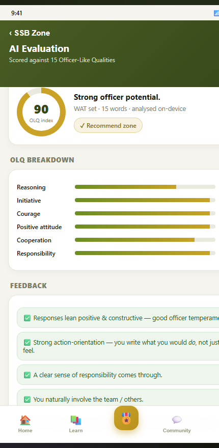 AI evaluation result